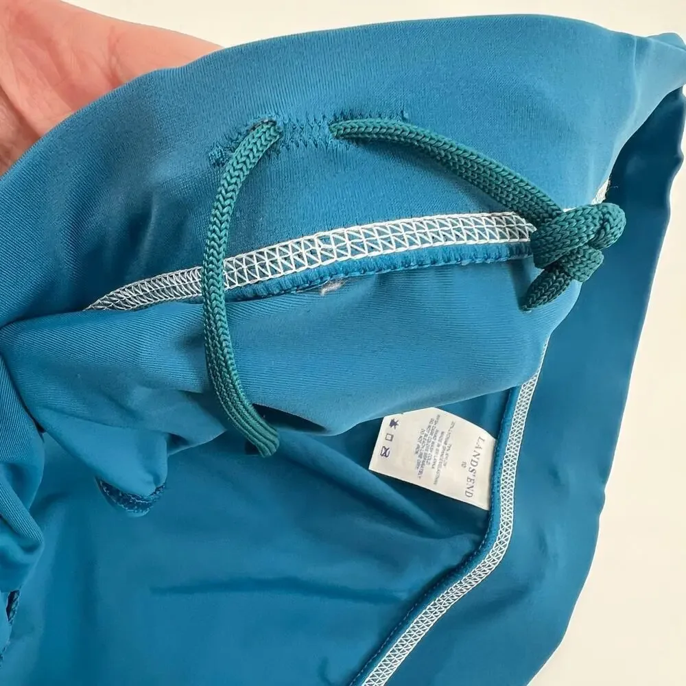 Lands' End bundle / lot (2) swim tops and blue swim bottoms tankini bikini 10/12